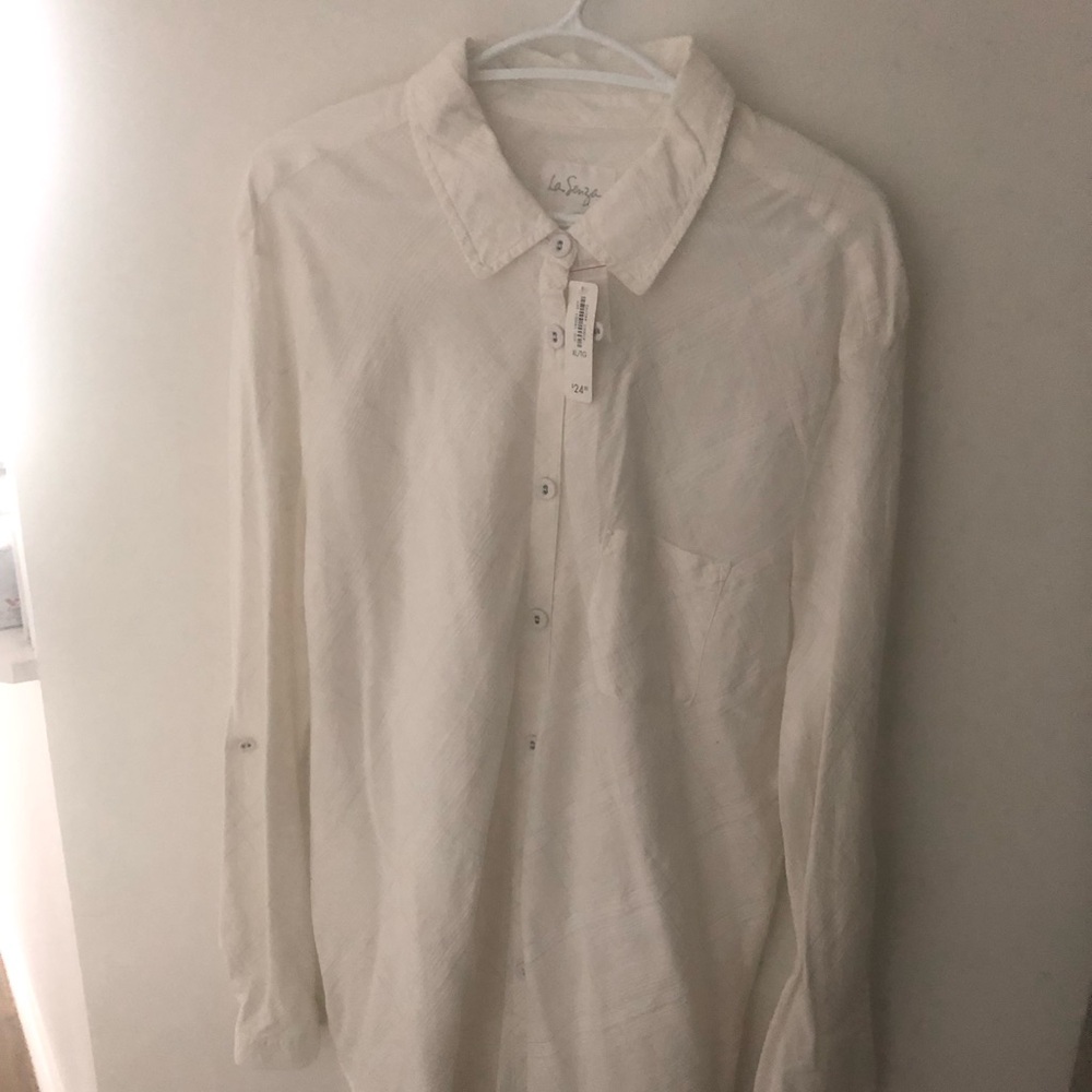 La Senza Shirt Dress
New with tags 
White with Silver thread 
XL